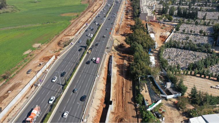ביצוע קירות תומכים להרחבת כביש 5 והרחבת מעביר חקלאי